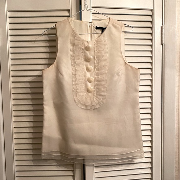 Vintage Robert Rodriguez ruffle front top size 6 - Picture 1 of 6